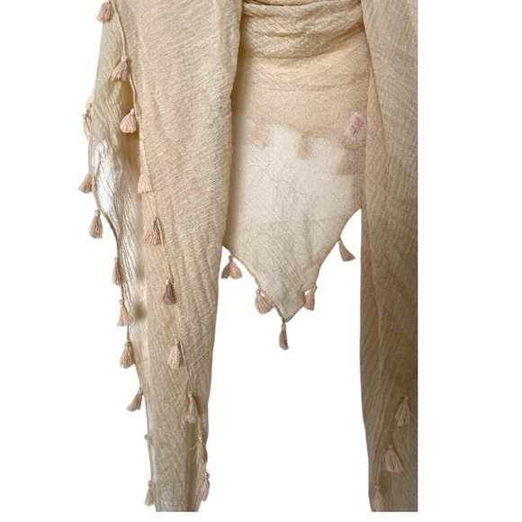 H&M Boho Scarf With Tassels, One Size - Picture 4 of 10